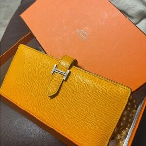Hermes Orange Wallet